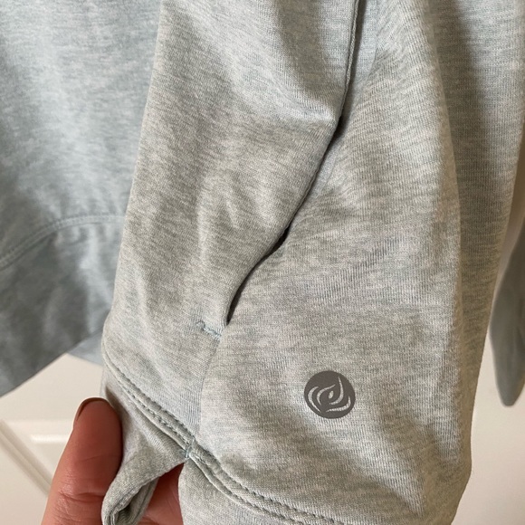 NWT size M cowl neck hoodie light blue - Picture 2 of 5